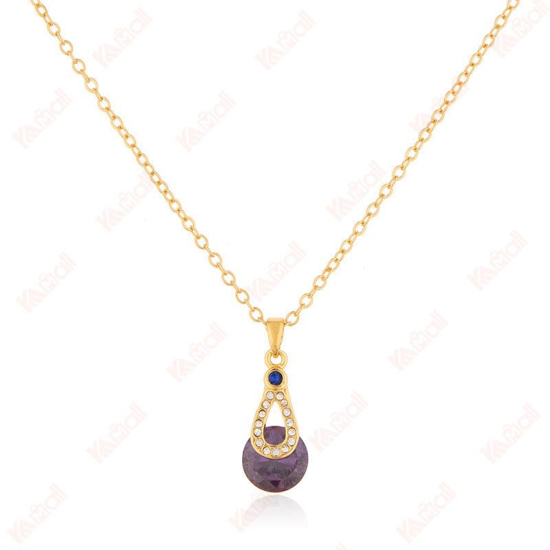 small skirt shape gold necklace copper